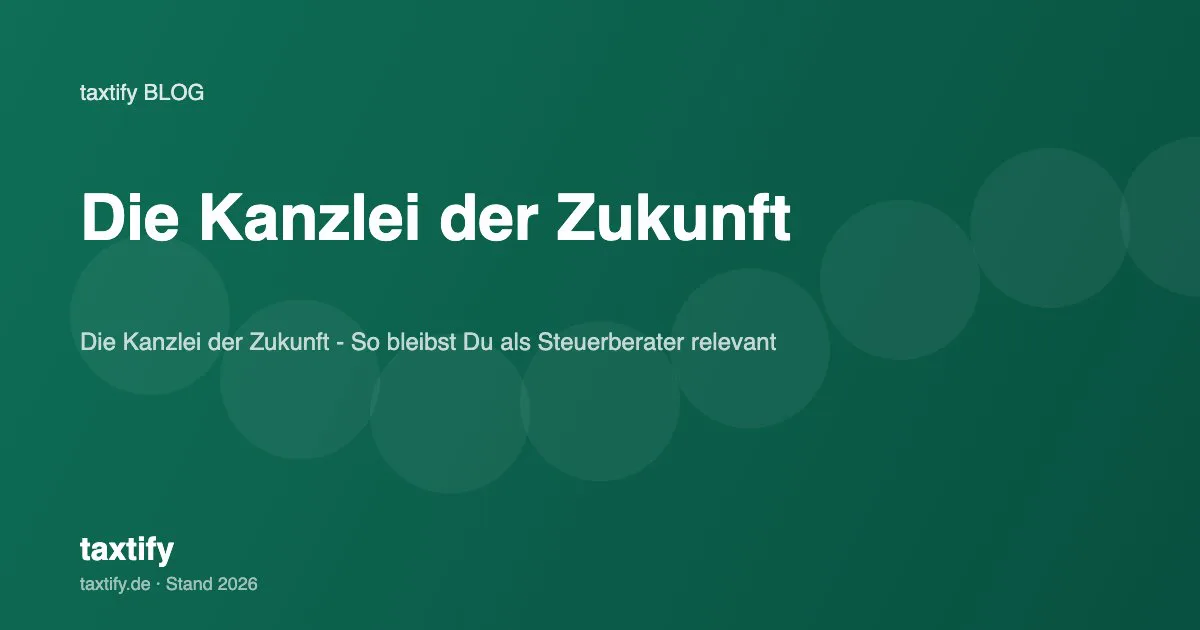 Die Kanzlei der Zukunft – So bleibst Du als Steuerberater relevant